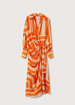 پیراهن میدی زنانه بژ منگو