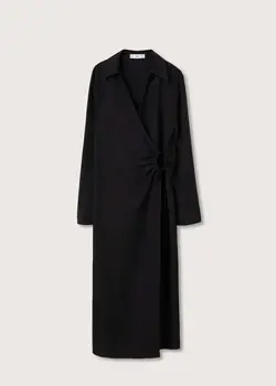 پیراهن میدی زنانه مشکی منگو