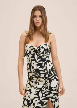 پیراهن میدی زنانه مشکی منگو