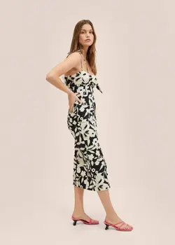 پیراهن میدی زنانه مشکی منگو