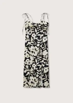 پیراهن میدی زنانه مشکی منگو