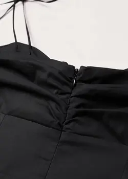 پیراهن میدی زنانه مشکی منگو