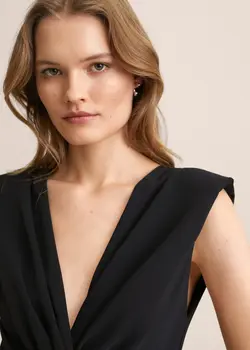 پیراهن میدی زنانه مشکی منگو