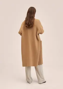 پالتو زنانه قهوه ای روشن منگو