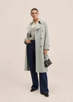 پالتو زنانه سبز منگو