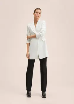 پالتو زنانه سفید تیره منگو