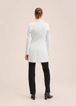 پالتو زنانه سفید تیره منگو