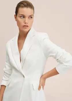 پالتو زنانه سفید تیره منگو