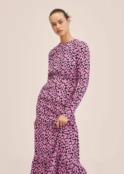 پیراهن میدی زنانه مشکی منگو