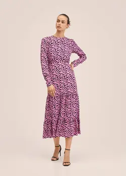 پیراهن میدی زنانه مشکی منگو