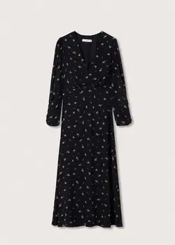 پیراهن میدی زنانه مشکی منگو