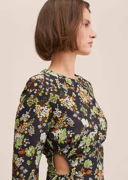 پیراهن میدی زنانه مشکی منگو