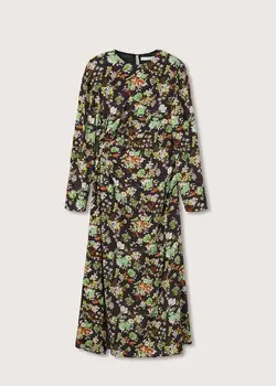 پیراهن میدی زنانه مشکی منگو