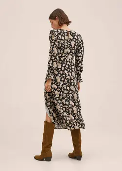 پیراهن میدی زنانه مشکی منگو