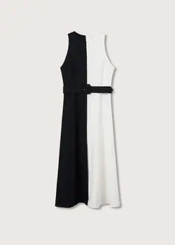 پیراهن میدی زنانه مشکی منگو