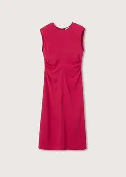 پیراهن میدی زنانه سرخابی منگو