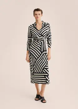 پیراهن میدی زنانه مشکی منگو