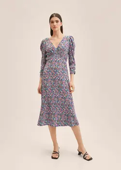 پیراهن میدی زنانه صورتی منگو