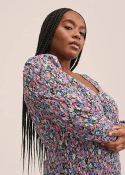 پیراهن میدی زنانه صورتی منگو