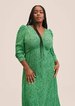 پیراهن میدی زنانه سبز منگو