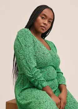 پیراهن میدی زنانه سبز منگو