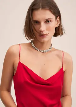 پیراهن میدی زنانه قرمز منگو