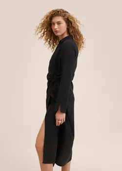 پیراهن میدی زنانه مشکی منگو