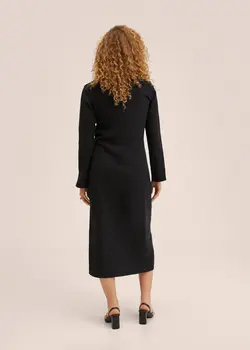 پیراهن میدی زنانه مشکی منگو