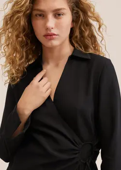 پیراهن میدی زنانه مشکی منگو