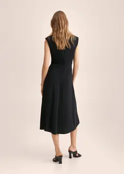 پیراهن میدی زنانه مشکی منگو