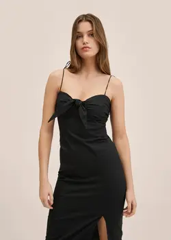 پیراهن میدی زنانه مشکی منگو