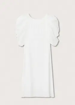 پیراهن میدی زنانه سفید تیره منگو