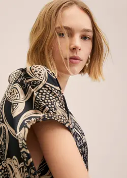 پیراهن میدی زنانه مشکی منگو