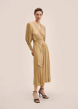 پیراهن بلند زنانه زرد منگو