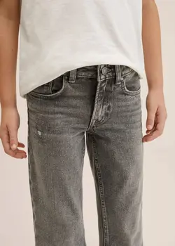 شلوار جین جذب پسرانه جین خاکستری منگو