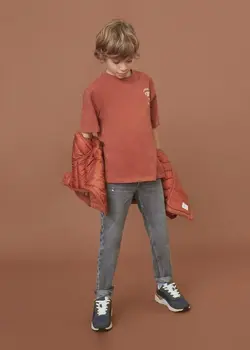 شلوار جین جذب پسرانه جین خاکستری منگو