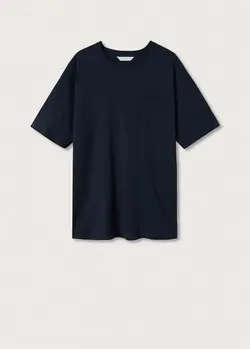 تی شرت آستین کوتاه پسرانه سرمه ای منگو