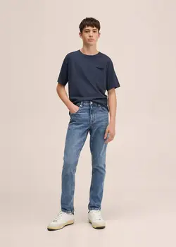 تی شرت آستین کوتاه پسرانه سرمه ای منگو