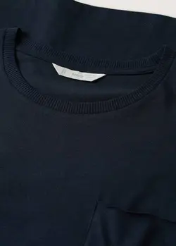 تی شرت آستین کوتاه پسرانه سرمه ای منگو