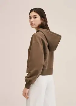 هودی دخترانه قهوه ای منگو