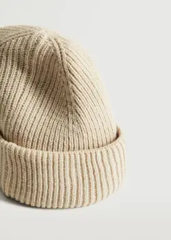 کلاه بافت مردانه سفید تیره منگو