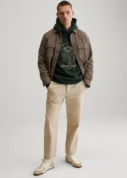 هودی مردانه سبز تیره منگو