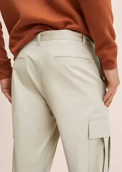 شلوار پارچه ای |کتان مردانه بژ منگو