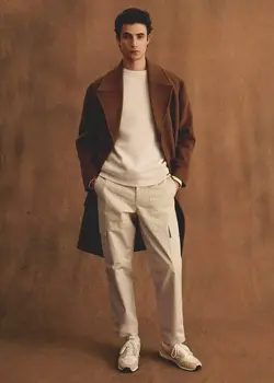 شلوار پارچه ای |کتان مردانه بژ منگو
