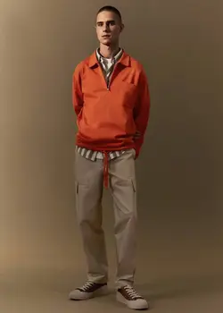 شلوار پارچه ای |کتان مردانه بژ منگو