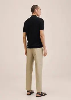 شلوار پارچه ای |کتان مردانه بژ منگو