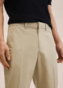 شلوار پارچه ای |کتان مردانه بژ منگو