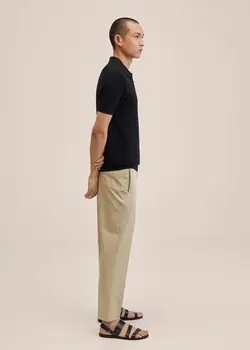 شلوار پارچه ای |کتان مردانه بژ منگو