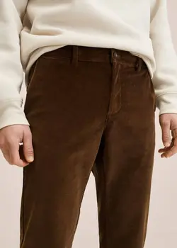 شلوار پارچه ای |کتان مردانه قهوه توتون منگو