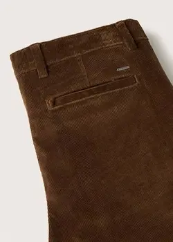 شلوار پارچه ای |کتان مردانه قهوه توتون منگو